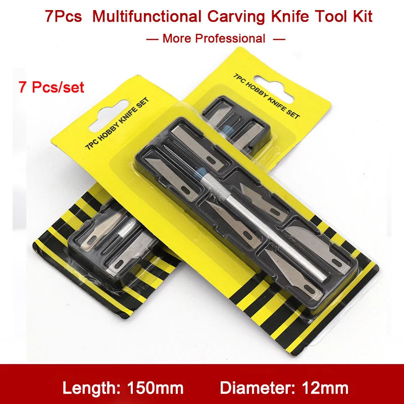 

7Pcs Multifunctional Carving Knife Tool Kit For Model Tool Making Small Carving Knife Mobile Phone Film Carving Knife Pen Knife