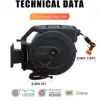 Giraffe Tools AW505/8 Retractable Garden Hose Reel 5/8" x 115+5 ft, Heavy Duty Wall Mounted Water Hose Reel Automatic Rewind 3