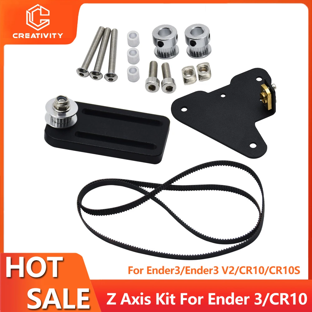 Z Axis Kit For Ender 3/Pro/CR 10 Ender 3 V2 3d printer axis Timing belt 3D Printed Accessories Upgrade Kit Ring Belt Kit fysetc voron 2 4 r2 corexy kit 350 350mm diy 3d printer kit not include printed parts and rpi 3d printer accessories