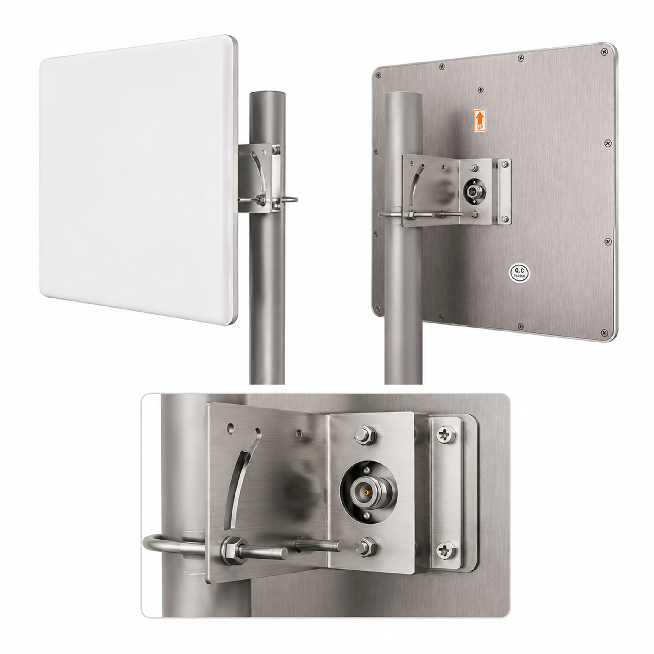 20dBi 야외용 WiFi 패널 안테나 2.4GHz 지향성 2400-2483MHz 무선 네트워크 신호 안테나 폴 마스트 마운트 방수형