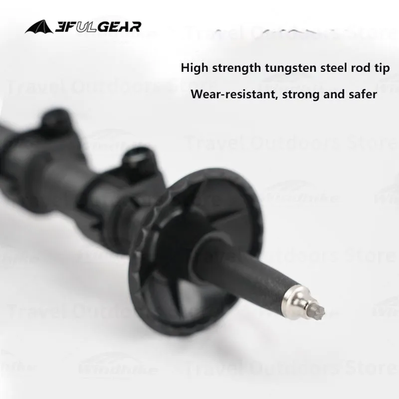 3F UL GEAR Ultralight Trekking Camping Climbing Walking Sticks Length Adjustable Carbon/Aluminum Alloy Outdoor Hiking Handle 6