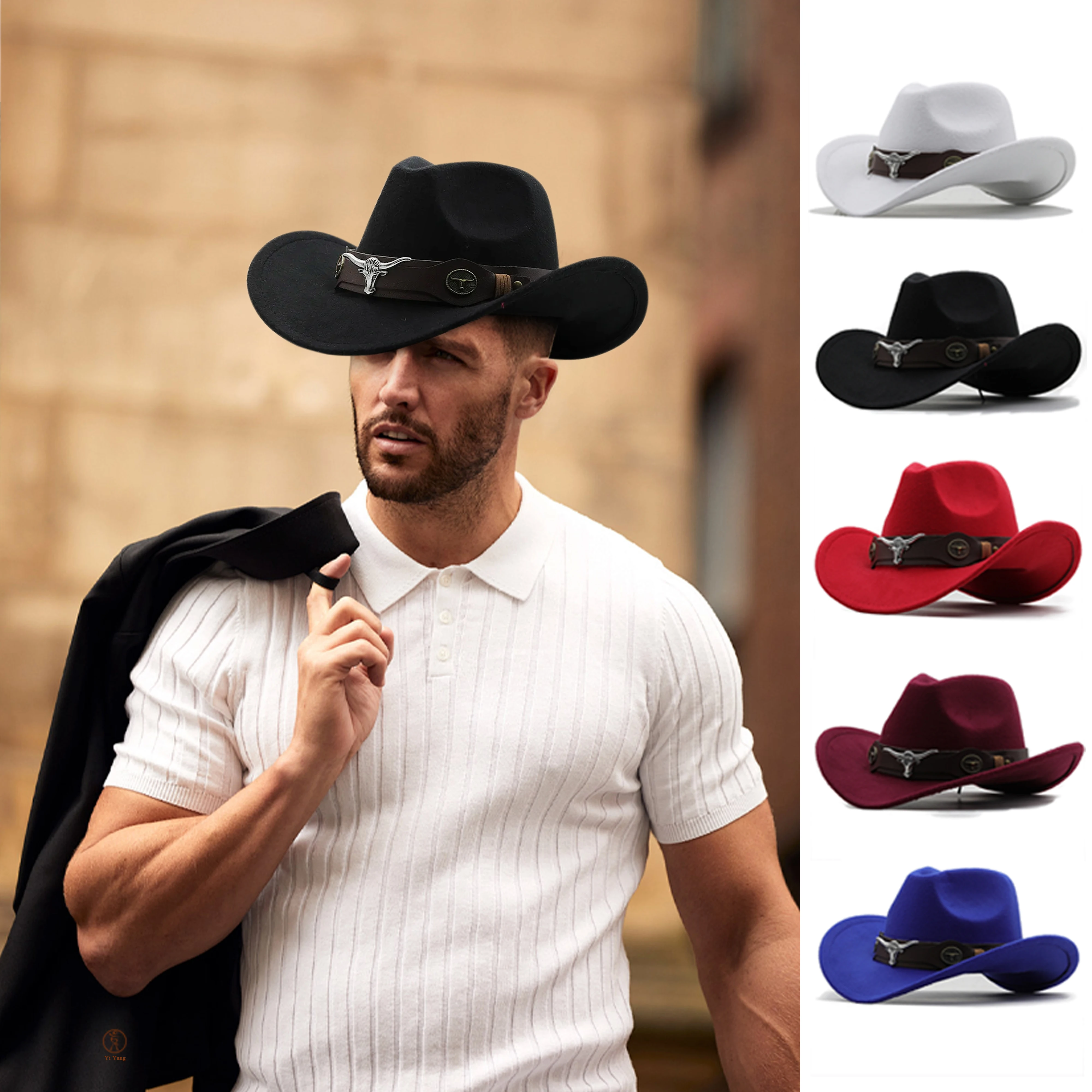 신사용 카우보이 모자, 페도라 펠트 재즈 모자, 여성 롤 브림, 웨스턴 솜브레로 모자, 카우걸 모자, 소머리 밴드 