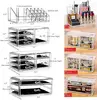 Set of 4 clear stackable organizers. 11 drawers total for cosmetics or skincare. Vanity-friendly design. 6