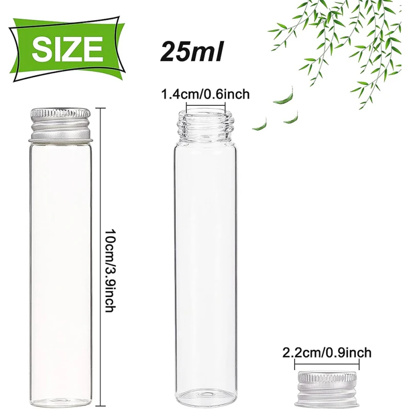 Laboratorio Analisi 8 Fiale Vetro Borosilicato 20ml Con Tappo Gomma | Laboratorio, Oli Essenziali, Campioni | Pre-Sterilizzate Vetreria Da Laboratorio - Foto 9