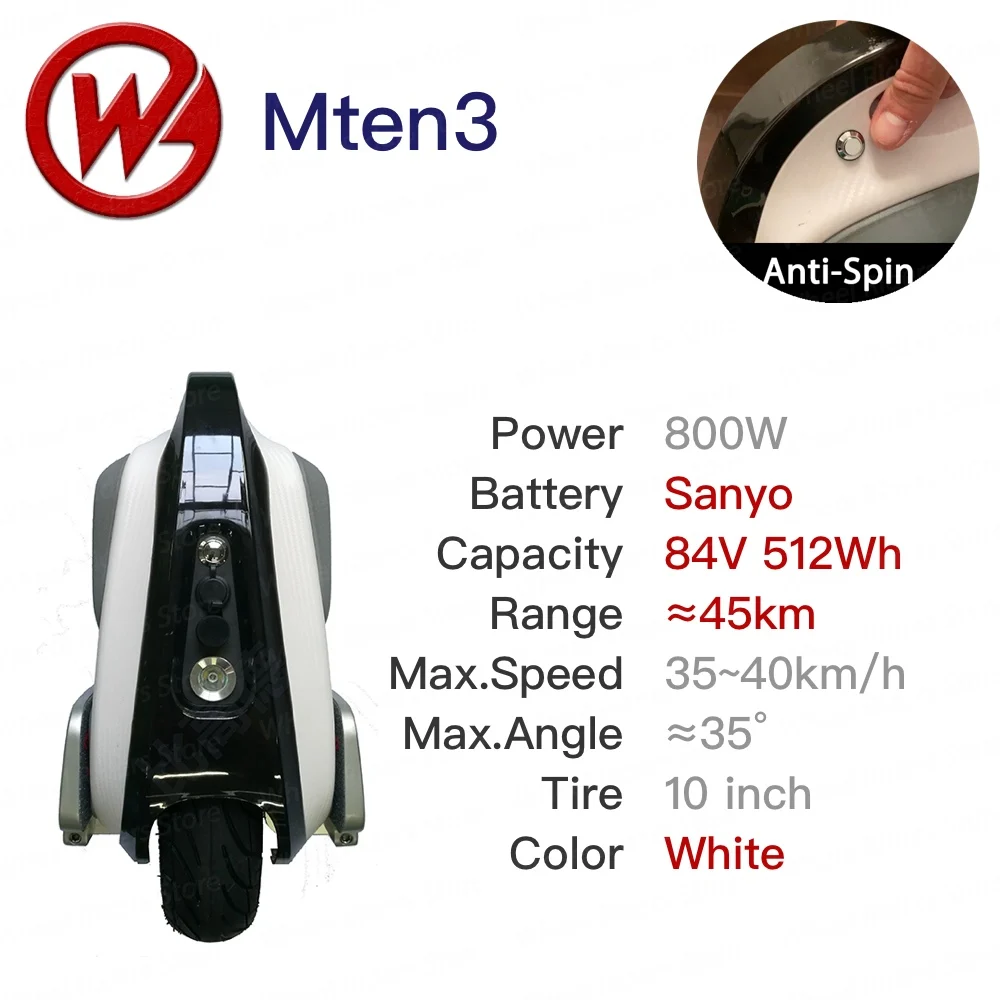 Gotway Mten3 Begode Mten3 84V 512Wh Electric Unicycle Black 10Inch