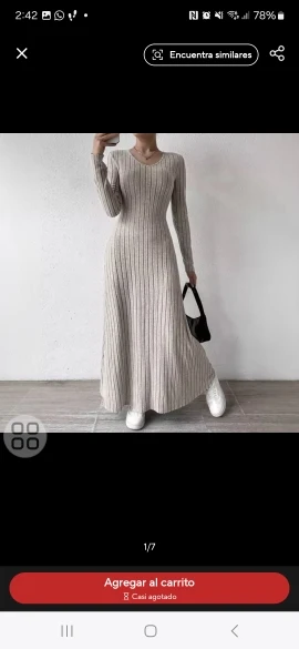 Luxe Knit A-Line Maxi Dress - Ankle Length Streetwear Style photo review