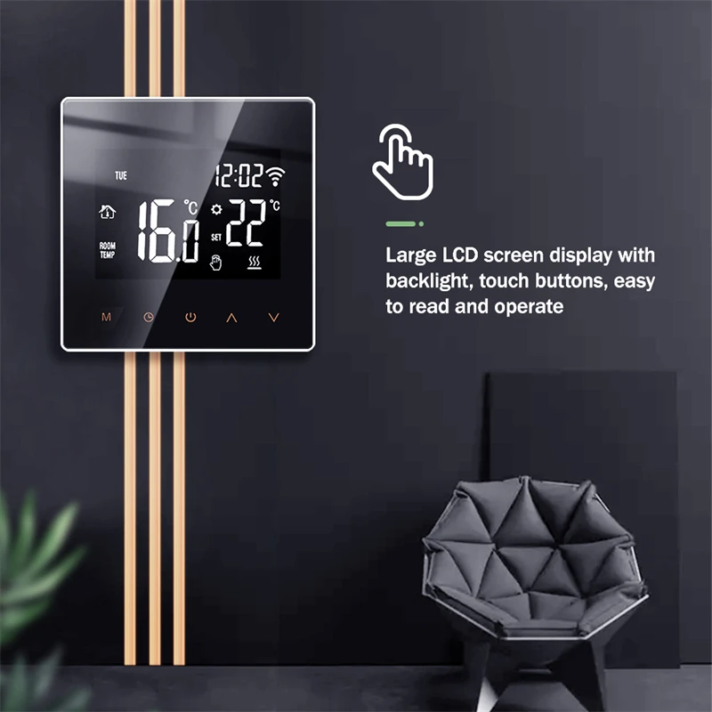 Aa4b214b7bef844fda9fd008911dbf0c3j Tuya WiFi Smart Thermostat Electric Floor Heating Water Gas Boiler Temperature Voice Remote Controller for Google Home Alexa