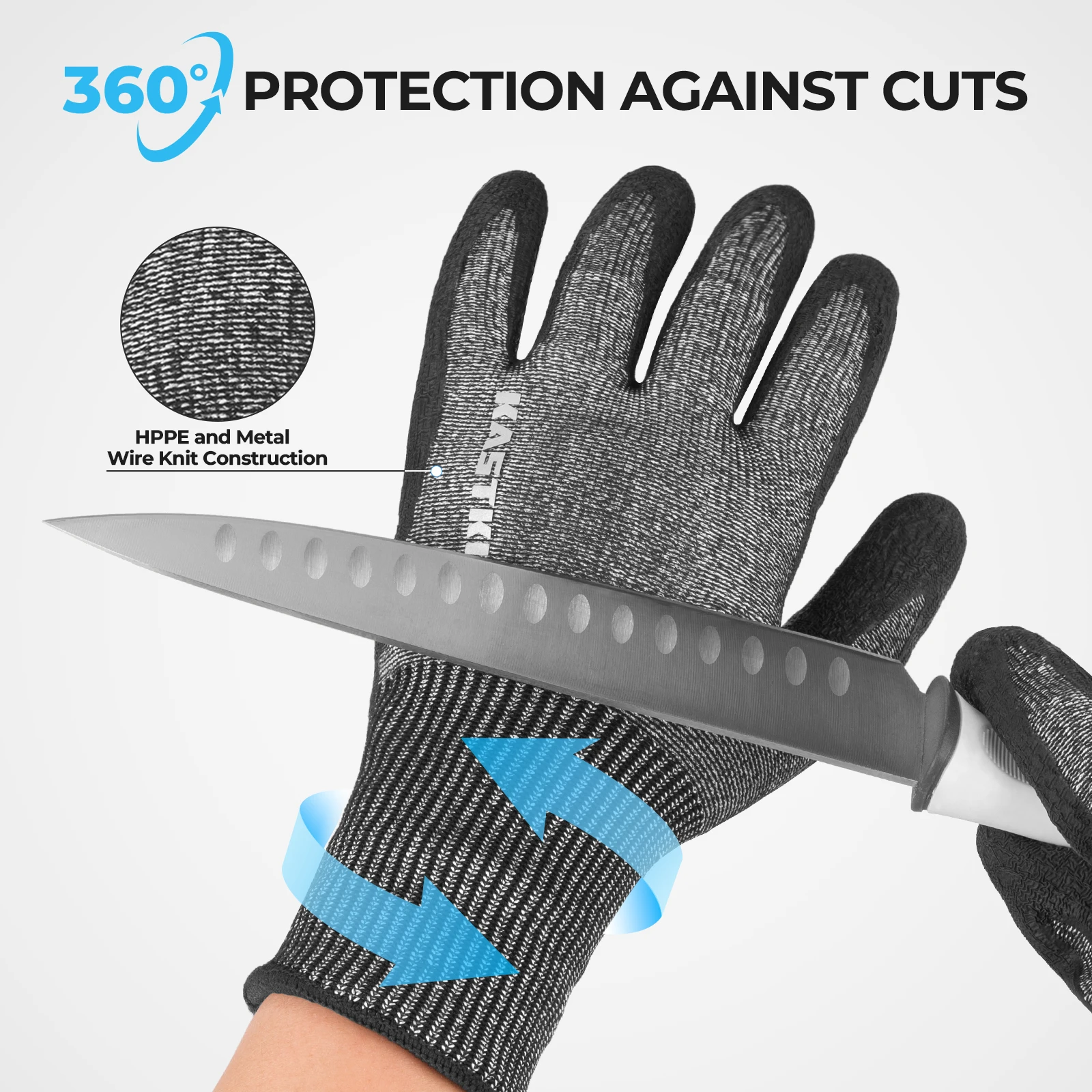 KastKing Kut Safe Fillet Gloves Cut Resistant Gloves for Fishing and Outdoor Use ANSI Level 6 Cut Protection fishing gloves,cut resistant gloves
