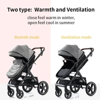 3 en 1 bébé poussette multi-fonctionnelle chariot peut s'asseoir inclinable lumière pliant poussettes haute paysage bébé poussette landau 4