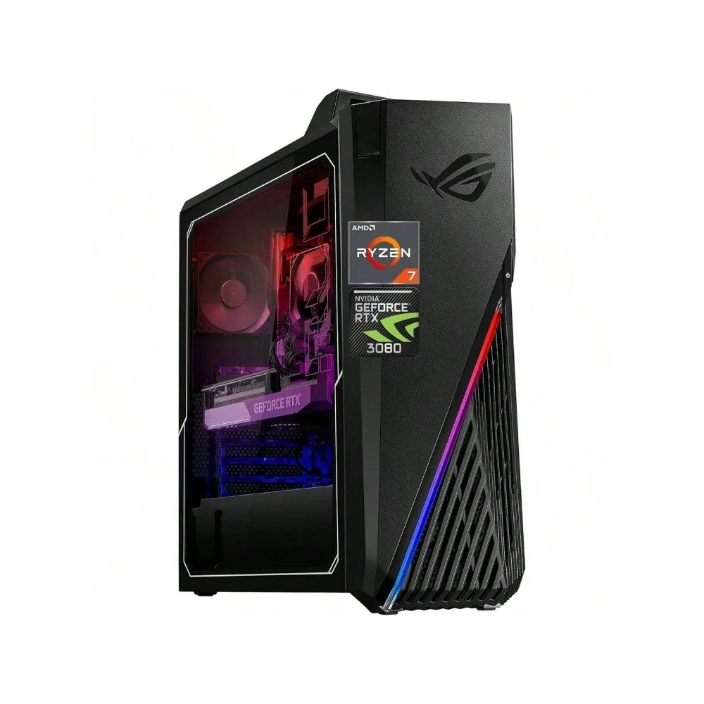ASUS ROG STRI GA15 Gaming Desktop,AMD Ryzen 7-5800X,NVIDIA GeForce RTX 3080,64GB RAM,4TB SSD,Windows 11,Black