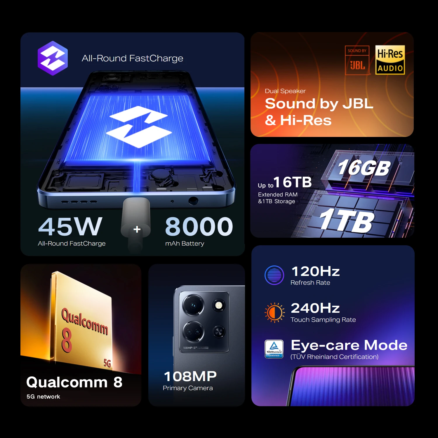 듀얼 심 셀룰러 안드로이드 휴대폰, 노트 30 프로, 7.5 인치 스크린 스마트폰, 16G + 1T, 5G, 108MP, 8000mAh, 신제품