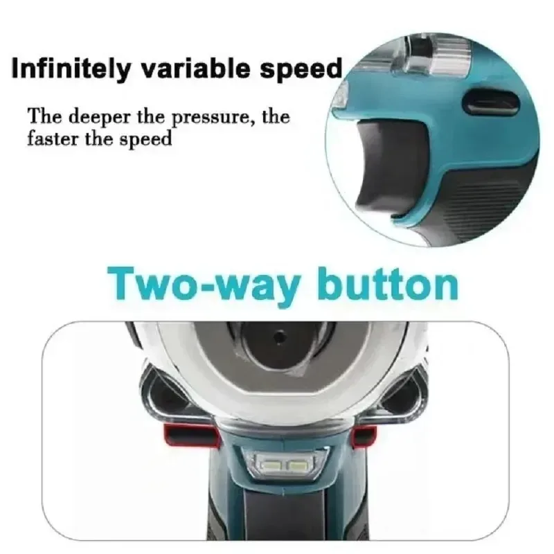 Close-up of the Makita DTW300 grip and body design.