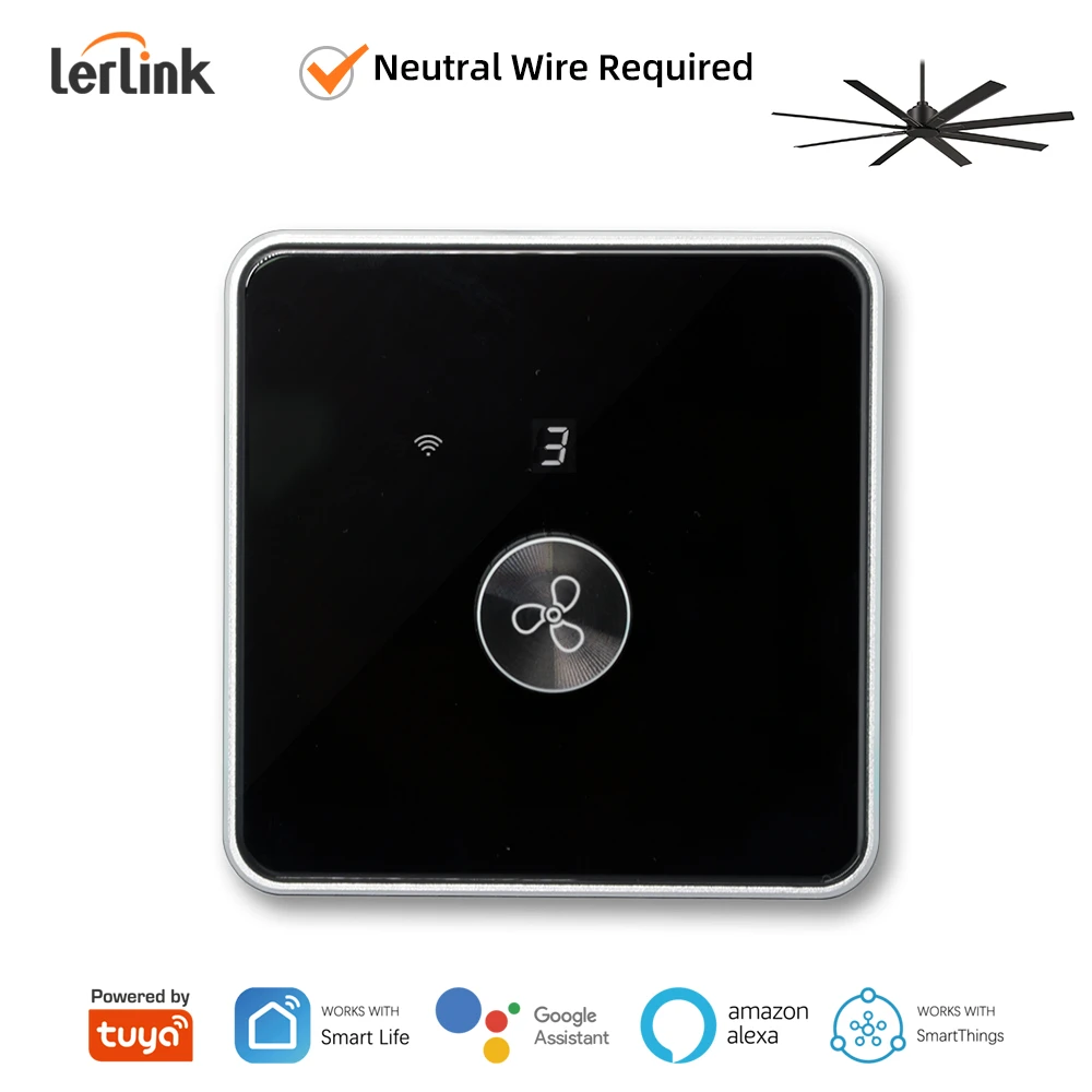 Smart Wifi/zigbee Fan Switch 5 Speed Control, Eu Ceiling Fan Rotary/knob Switches Tuya Remote