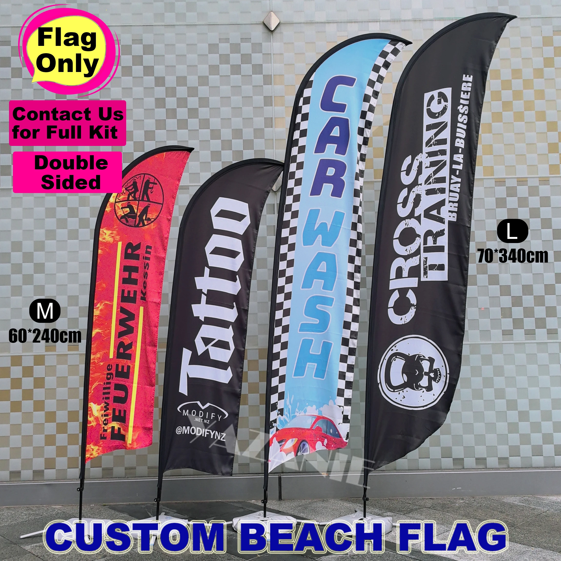 Custom Outdoor Beach Feather Flag for Business and Event Promotions