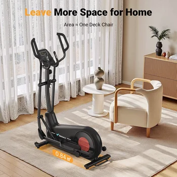 MERACH Elliptical Exercise Machine with 18.5IN Stride Hyper-Quiet Magnetic Drive System Elliptical Trainer 8 Resistance Levels 5