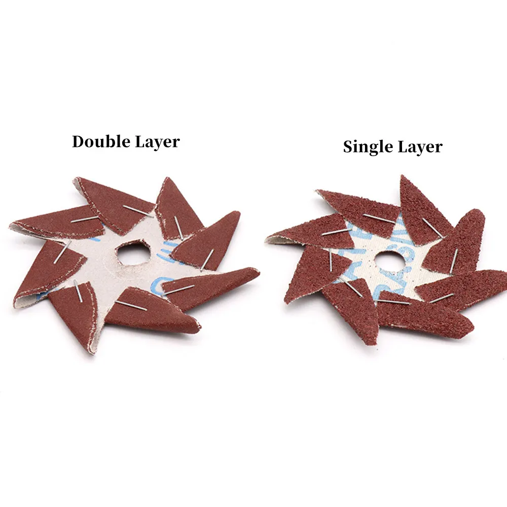 

5 Pcs Octagonal Sandpaper Sanding Disc Grit 80-600 Double Layer/Single Layer 6mm Shank Woodworking Furniture Sanding Burr