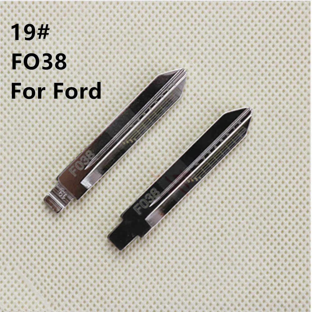 

10pcs FO38 Engraved Line Key Blade For Ford Edge F150 Kuga Lincoln Mustang Scale Shearing Teeth Cutting Key Blank 19#