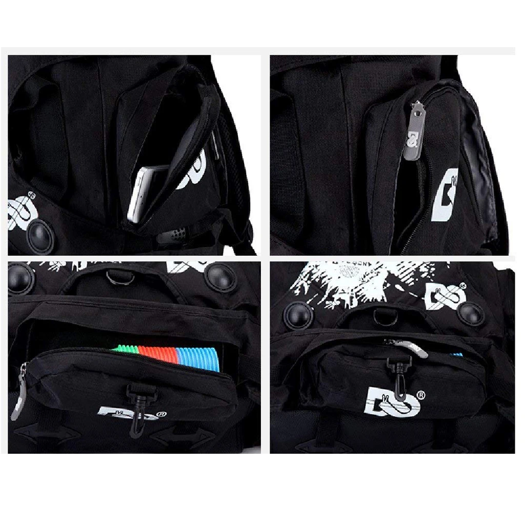 Outdoor Roller Inline Skates Storage Bag Shoulder Backpack for Skate Holder Multi Pockets Roller Skates Carrier Container