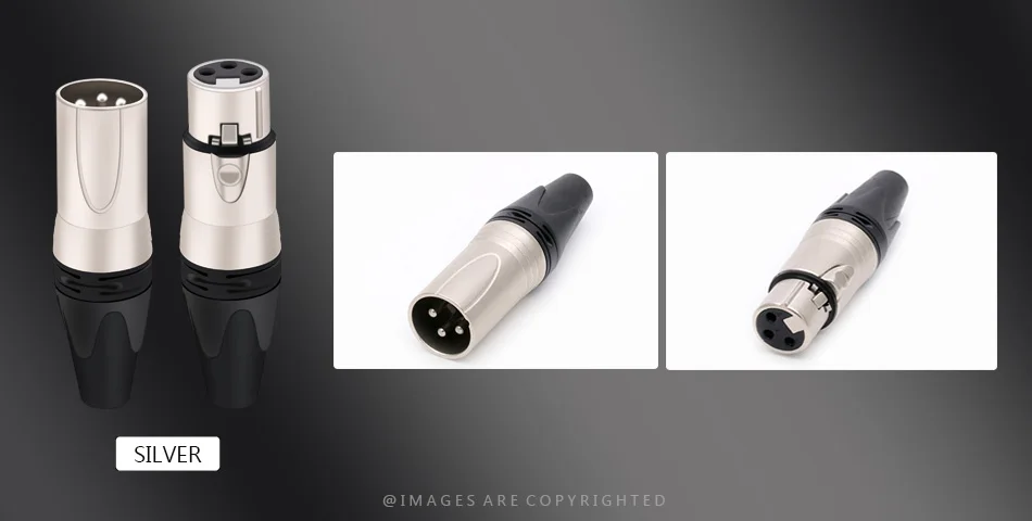 Description Picture 5 of item1pc Colorful 3Pin XLR Audio Cable Connector MIC Male Plug Female Jack Professional Microphone Wire Connector Power Adapter