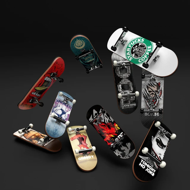 Skate De Dedo Profissional Fingerboard de madeira conjunto completo 5  camada bordo deck