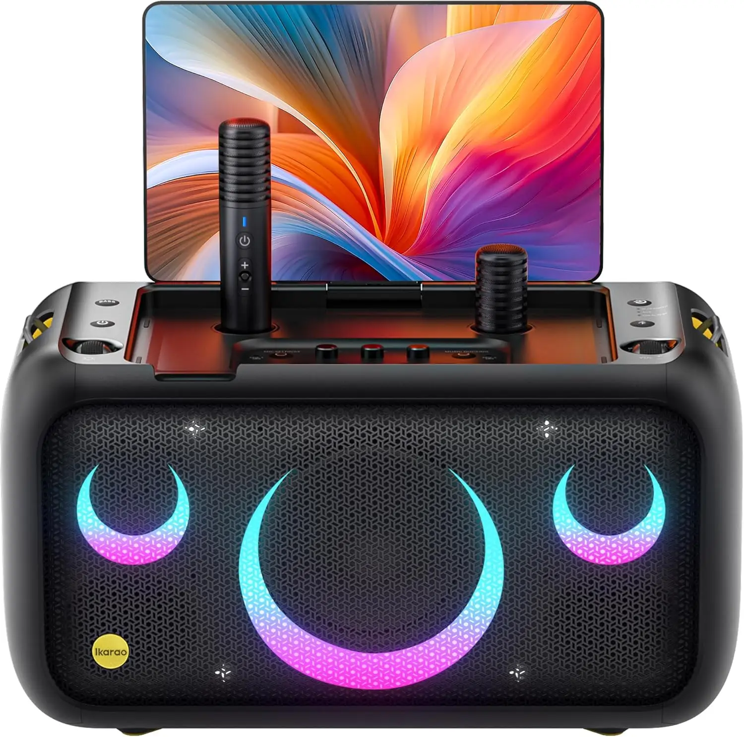 Karaoke Machine for Adults with Lyrics Display, Built-in 13.3" Screen, Truly All in One Karaoke Machine with 2 Wireless Micropho