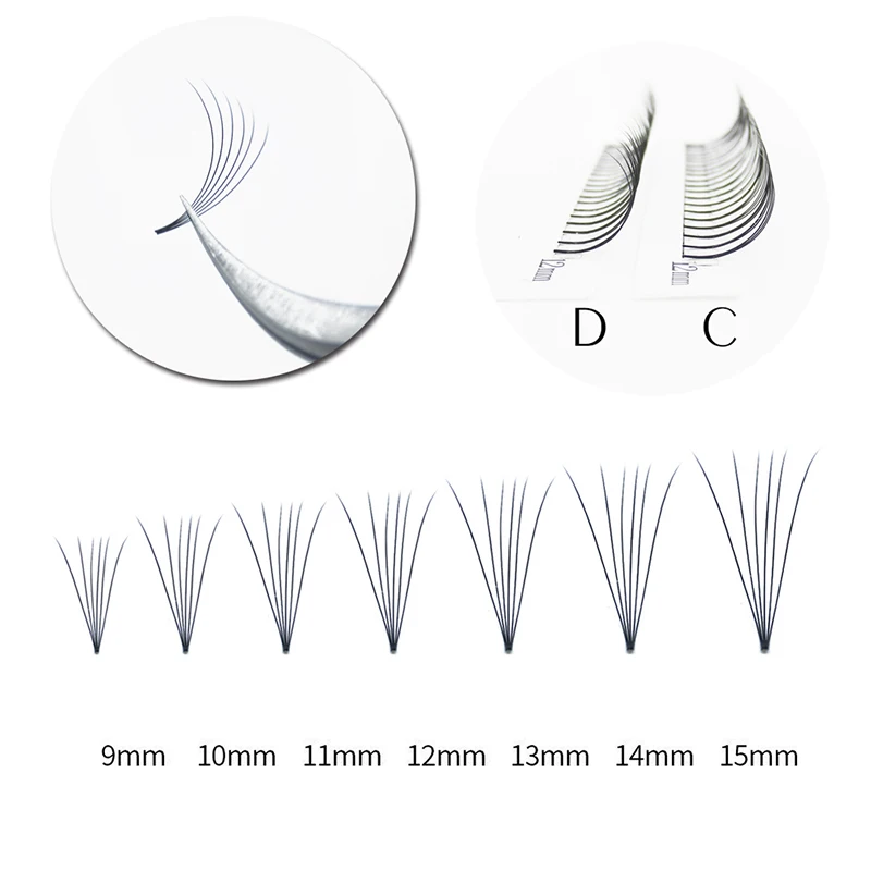 Quewel Lashes ODM OEM Premade Fan Lashes 3D 4D 5D 6D 8D Eyelashes Private Logo Wholesale Flase Eyelashes 3