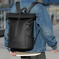New Shoulder Bag Men's Senior Sense of Business Computer Outdoor Leisure Rolled Edge Travel Backpack Fashion Commuting - Image 2