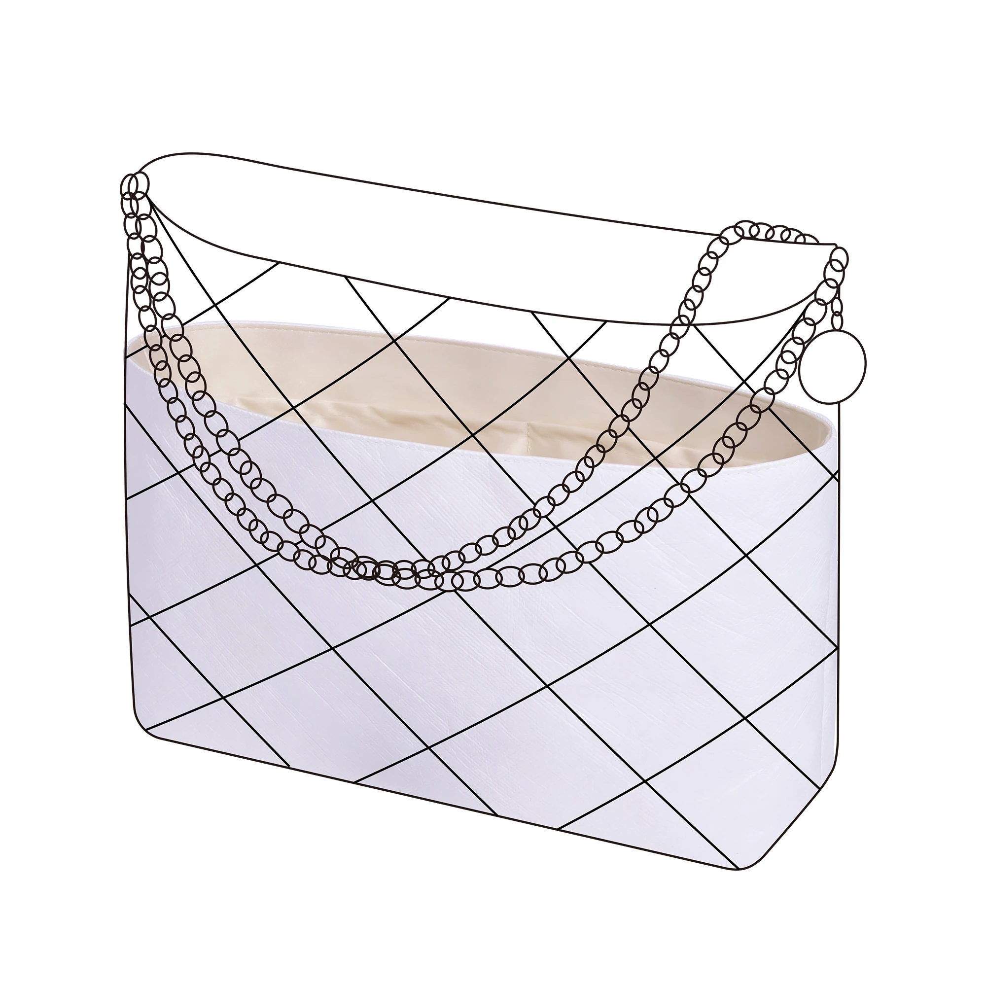 thumbnail image 1 of Organizador de bolsos liviano DGAZ para bolso Chanel 22, interior de bolso de seda y papel Dupont para bolsos de lujo, 1 of 5