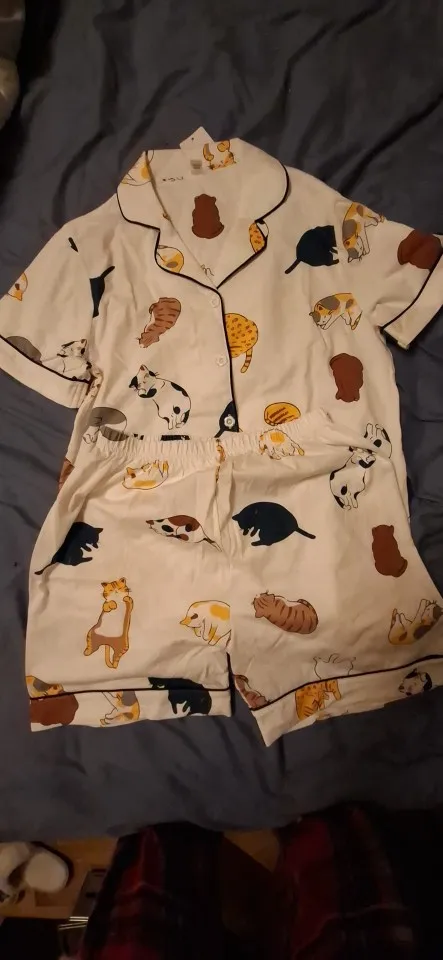 Kitten Short Sleeve Cotton Pajamas photo review