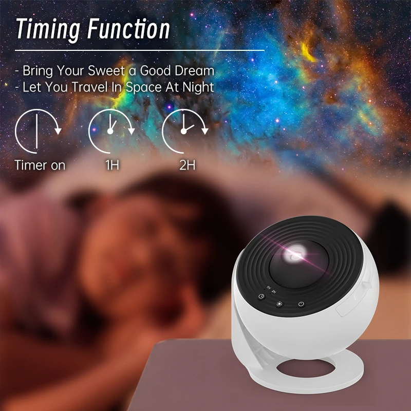 Proyector de cielo estrellado con Galaxia para niños, lámpara de planetario giratoria de 360 ° para dormitorio, regalo del Día de San Valentín, decoración de boda