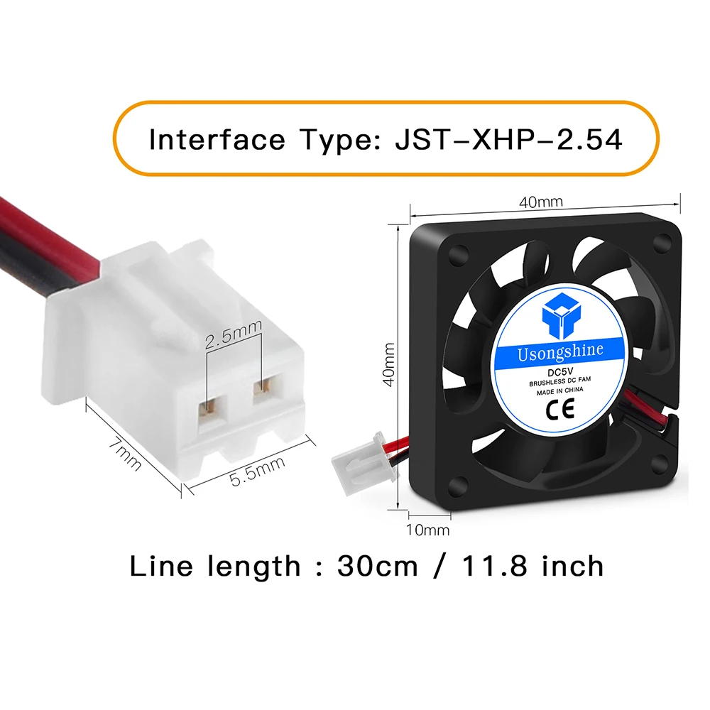 WINSINN 5015 Lüfter 12 V, 3D-Drucker 12 Volt Lüfter Gebläseturbine Turbo  Doppelkugellager, bürstenlose Kühlung 50 mm x 15 mm 2PIN (4er Pack) :  : Computer & Zubehör