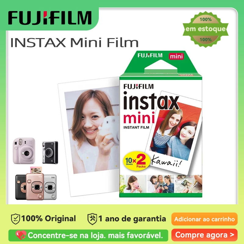 Instax Mini 12 Fujifilm Film Paper For INSTAX Photo Camera Mini 11 Evo LiPlay 20 90 40 9 7+ Film Pack Kit Instant Film Paper