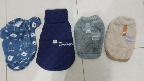 Windproof Fleece Dog Jacket with Collar for Small to Medium Breeds photo review