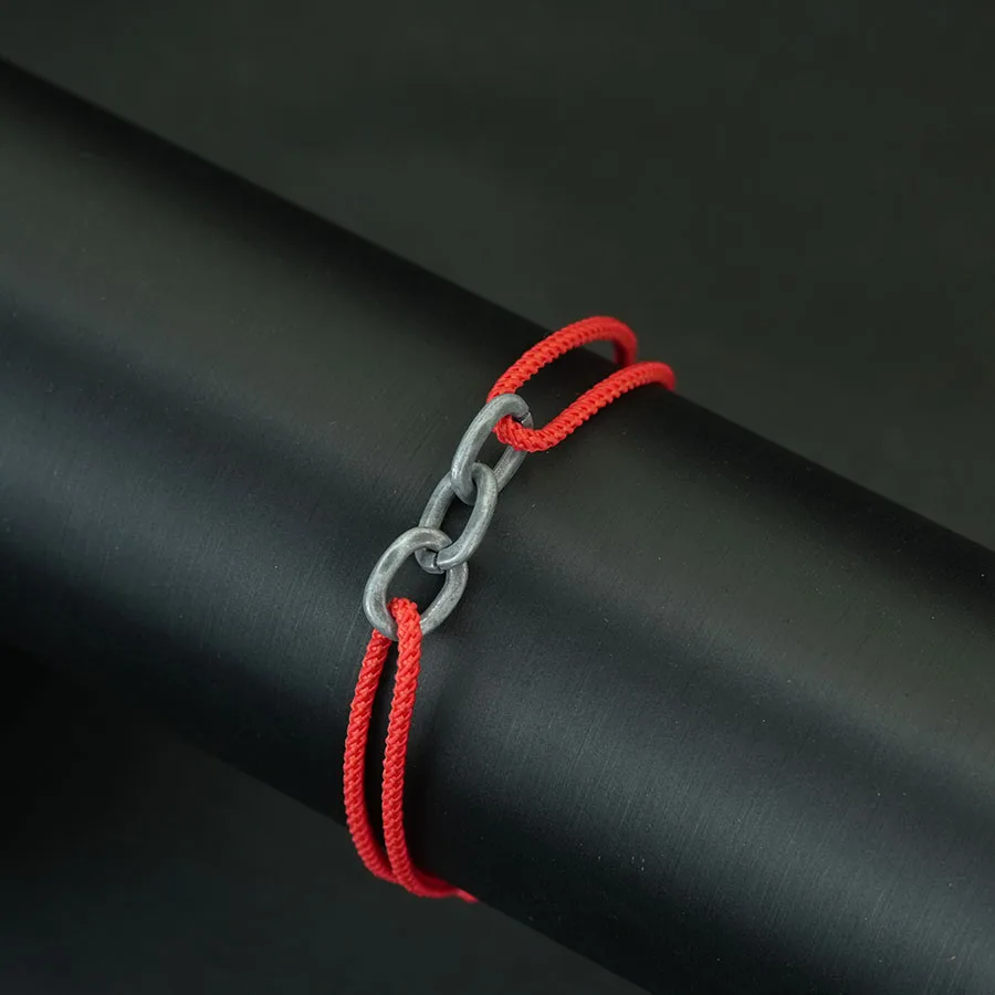 Men Minimalist Viking Chain Leather Bracelet