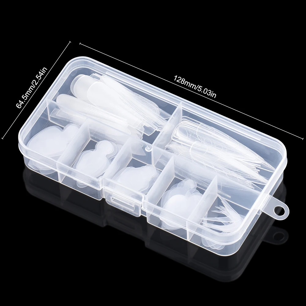 60/96/108pcs French Line Sticker Nail Dual Forms For Poly Nails Gel Quick Extension Building Mold Top Form For Nail