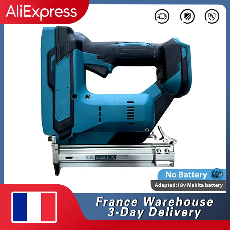 Cloueuse Brad Sans Fil Sans Balai – Pistolet à Clous Finition Droite + 2 Batteries