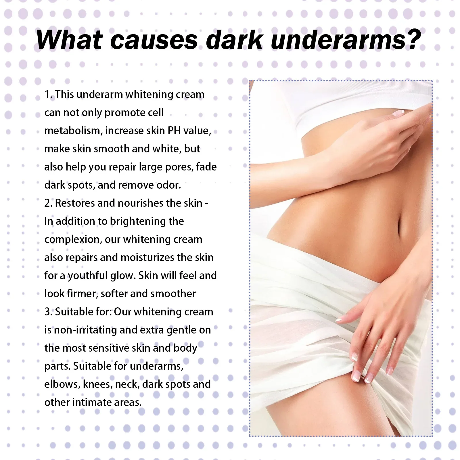 Body White-ning Cream Private Parts Underarm Bleaching Knee Brighten Eliminate Pigm-entation Dark Lighten Mel-anin Removal Cream 5