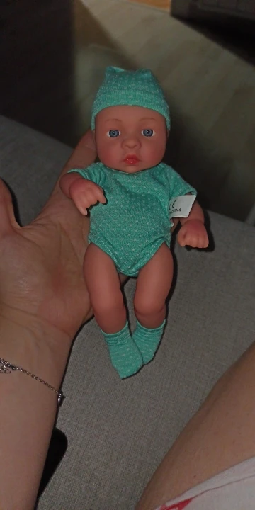 20CM Reborn Baby Doll Toddler Real Soft Touch Mini Soft and Full Body Silicone Reborn Toddler Doll lifelike Newborn Doll Toys photo review