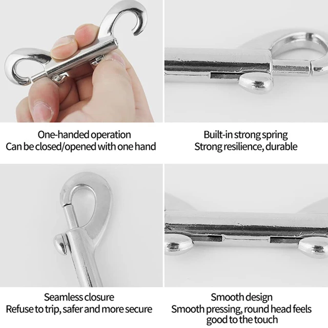 Double Ended Bolt Snap Hooks Heavy Duty 316 Stainless Steel Trigger Snaps  Marine Grade Clips for Diving Dog Leash Keychain - AliExpress