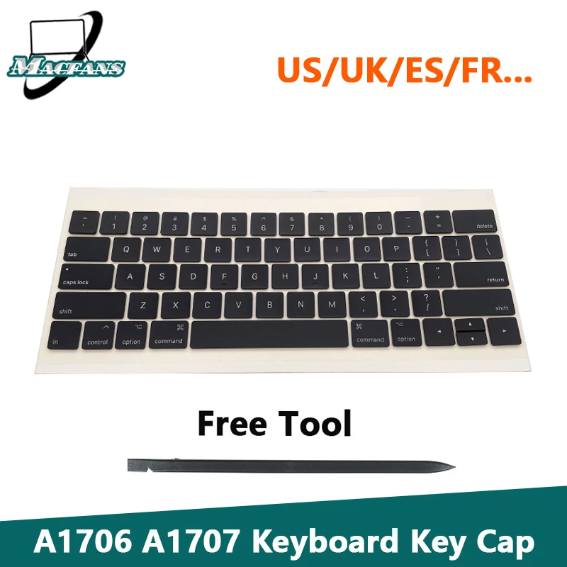 Nuovo A1706 A1707 Keyboard Key Caps Key Caps Keycap Per Macbook Pro Retina 13 "15" Us Uk Spagna Germania Ungheria Portogallo Francese