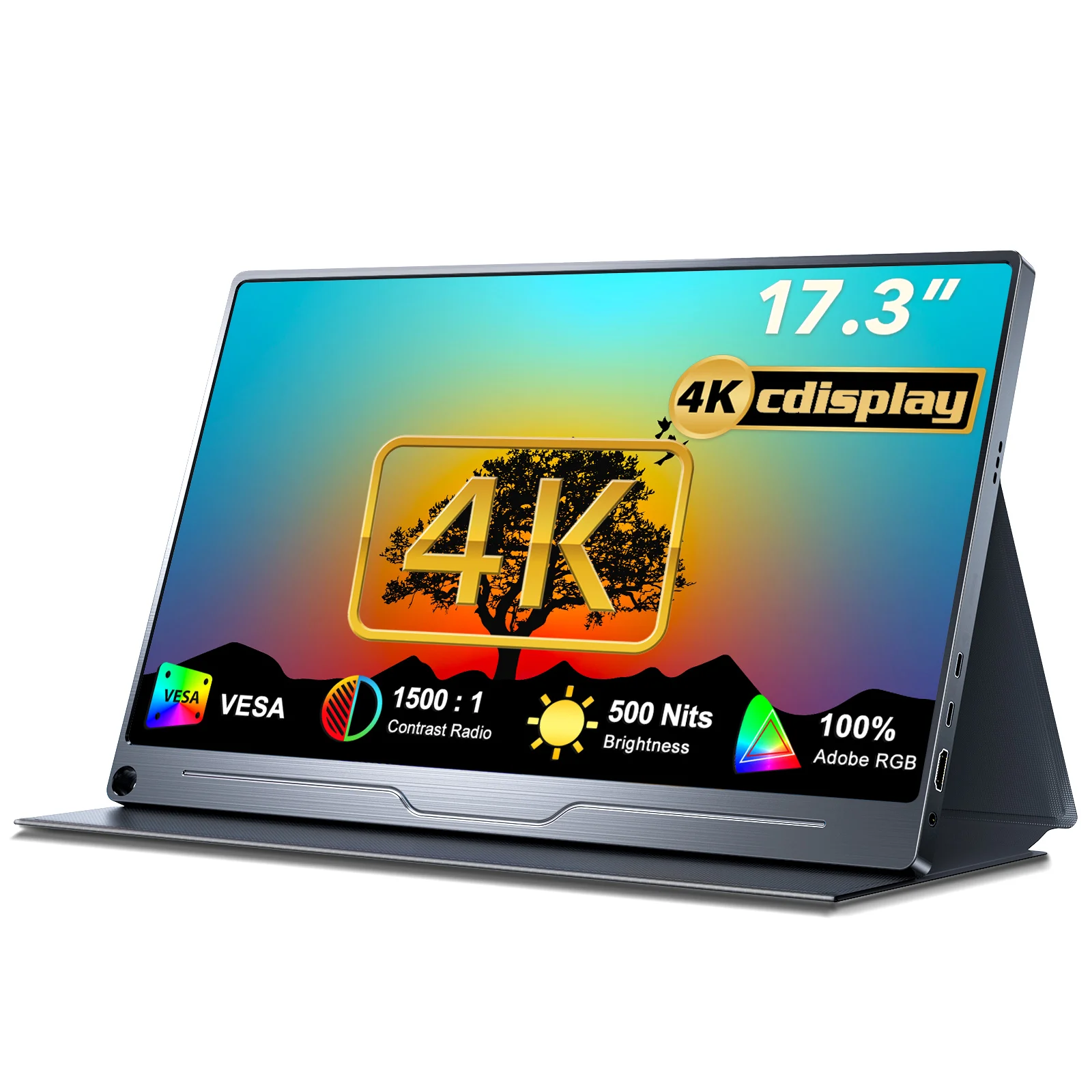 CDisplay 17.3 Inch 4K Portable Monitor UHD IPS Screen Gaming Monitor
