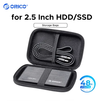 ORICO 2.5 인치 HDD SSD 하드 드라이브 케이스, HDD 프로텍터 보관 가방, 휴대용 외장 하드 드라이브 파우치, USB 액세서리