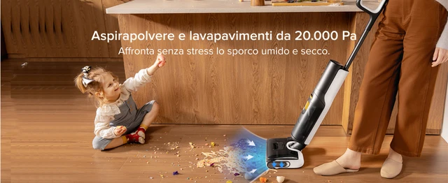 Robot Lavapavimenti Roborock F25 RT - Aspirapolvere E Lavaggio, Autopulizia, 20000 Pa - Foto 6