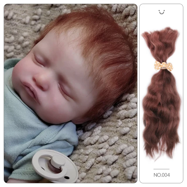 「natural curly hair」Witdiy brand reborn doll wig mohair is as soft as lanugo hair and uses safe dyes, so feel free - No.004, 100g