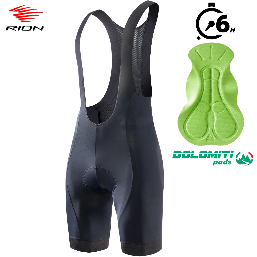 Cycling Bib Shorts RION Men Reflective Road Bike Clothes Slim Fit Tights Outdoors Sports Long Distance Breathable