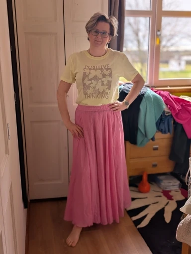 Elegant Cotton Linen Maxi Skirt for Effortless Summer Style photo review