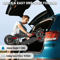 Trottinette électrique avec siège, 800W, vitesse maximale 45-50 km/h, autonomie 55 km, pneus tout-terrain 10 pouces, double amortissement, pliable. 3