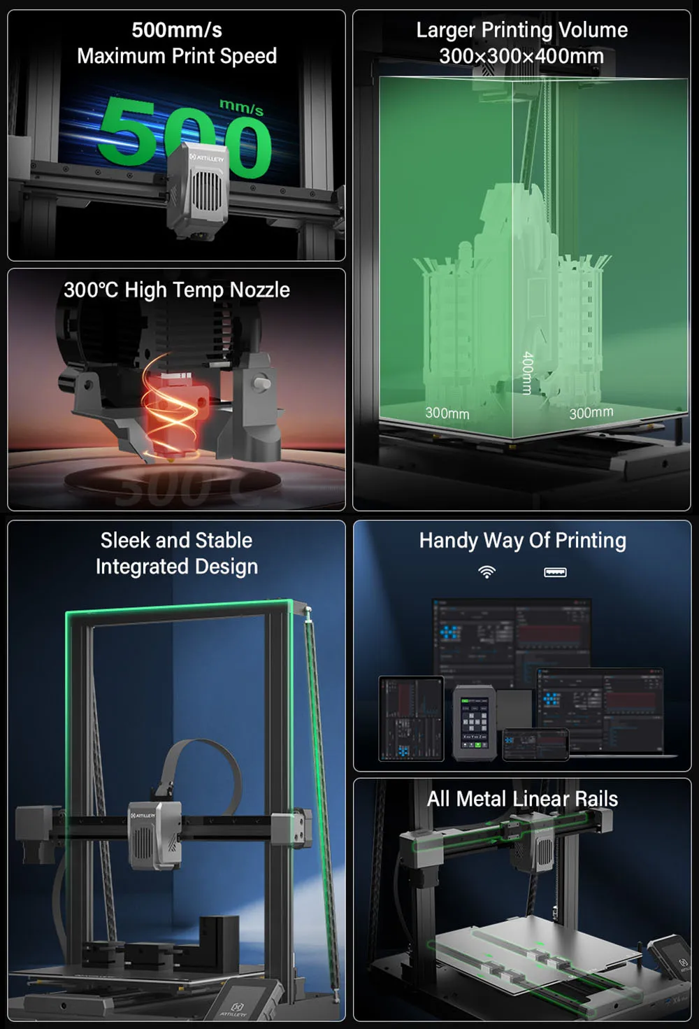 X4 Plus S1'in baskı kafası ve metal raylarını detaylandıran ön görünümü