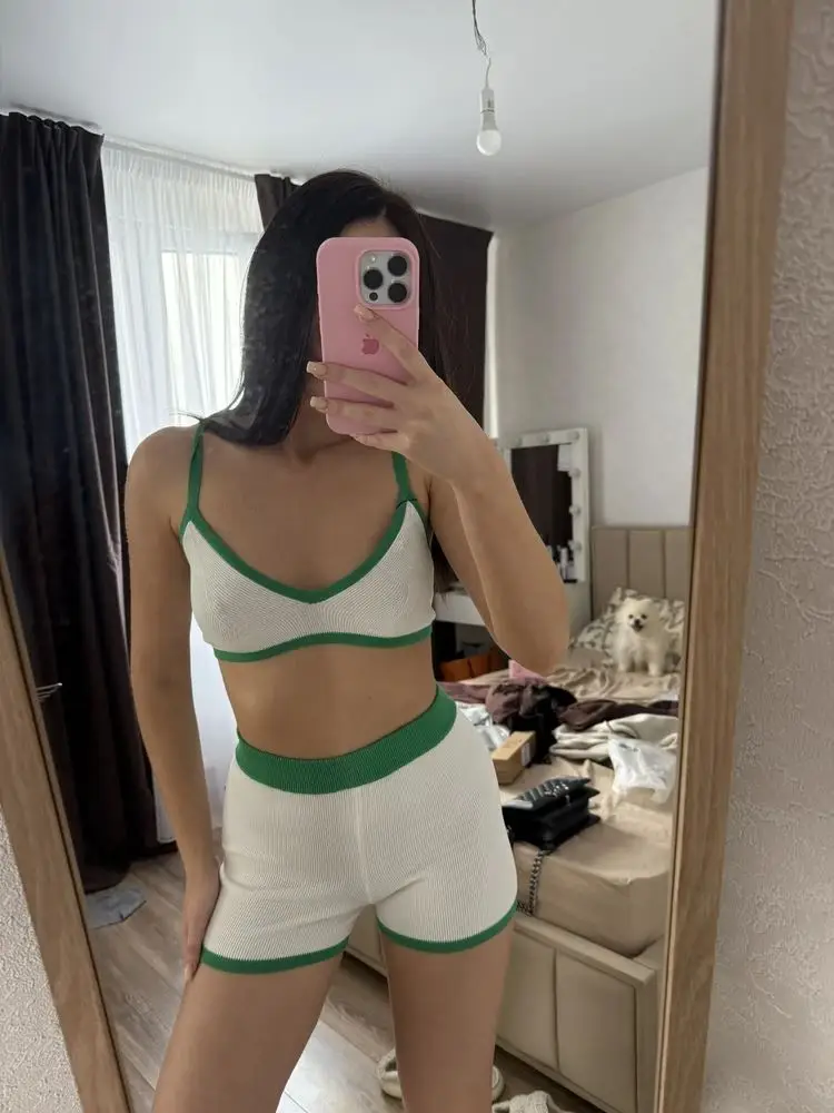 Chic Summer Two-Piece Set: Stylish Sling Top & Shorts photo review