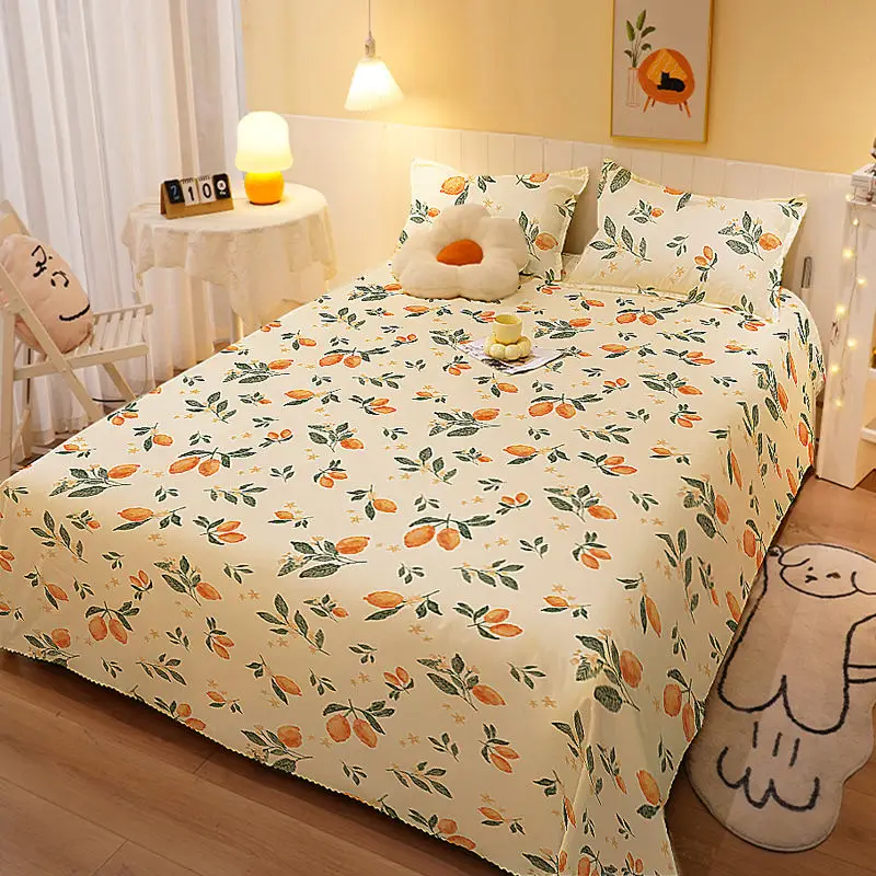 2025 New Collection Solid Color All-Season Washed Cotton Bedding Set, Fitted Sheets for Student Dorms, Home Bedrooms 2
